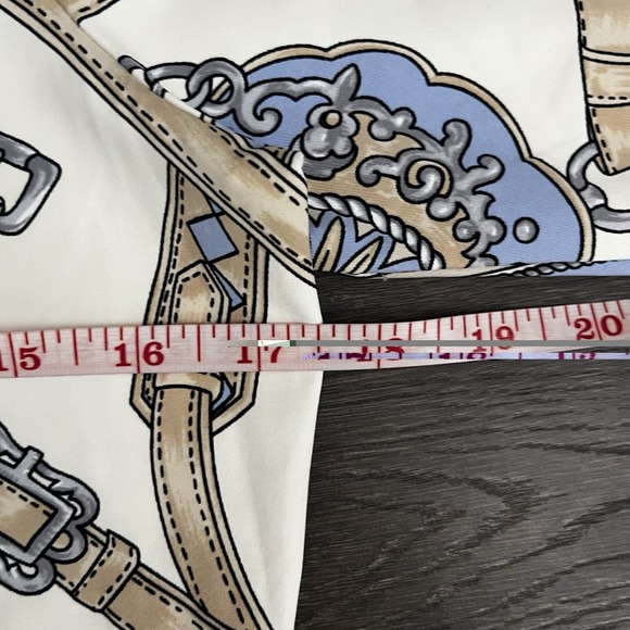 J McLaughlin Catalina Cloth Signature Tee 3/4 Sleeve Equestrian Top Small Preppy - Picture 5 of 7